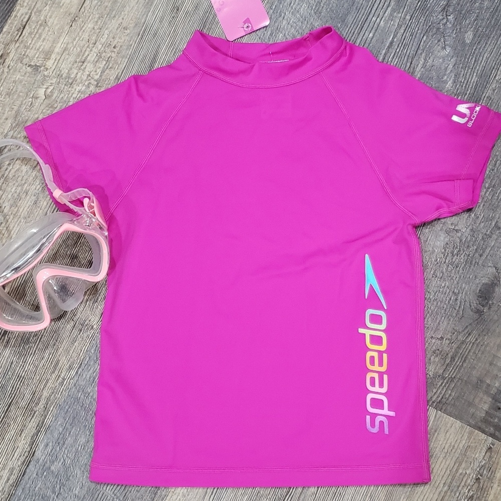 Speedo girls size 5/6 UV swim shirt
